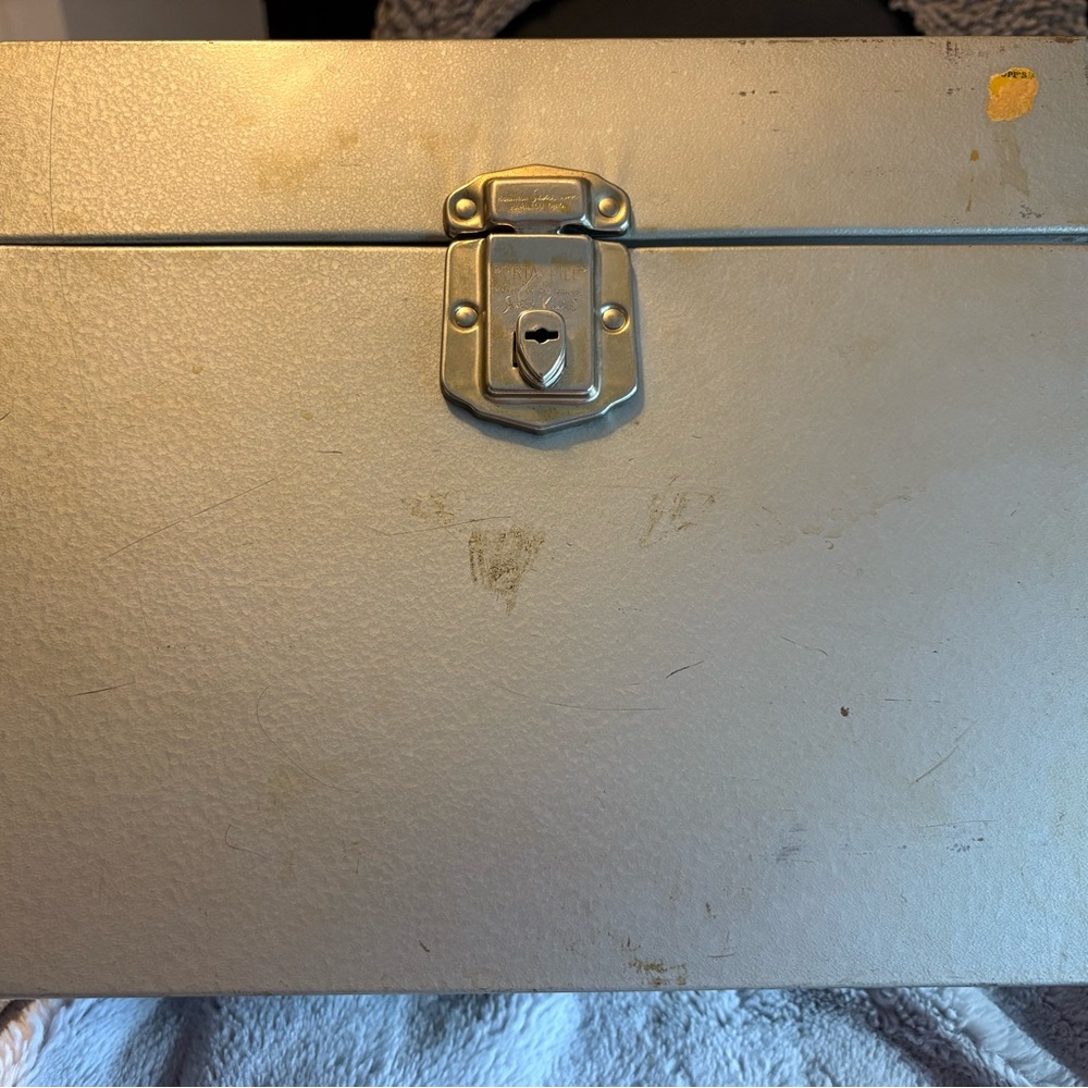 Vintage Metal Storage Box - Silver